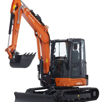 Kubota U56 mini excavator, 5 tonne