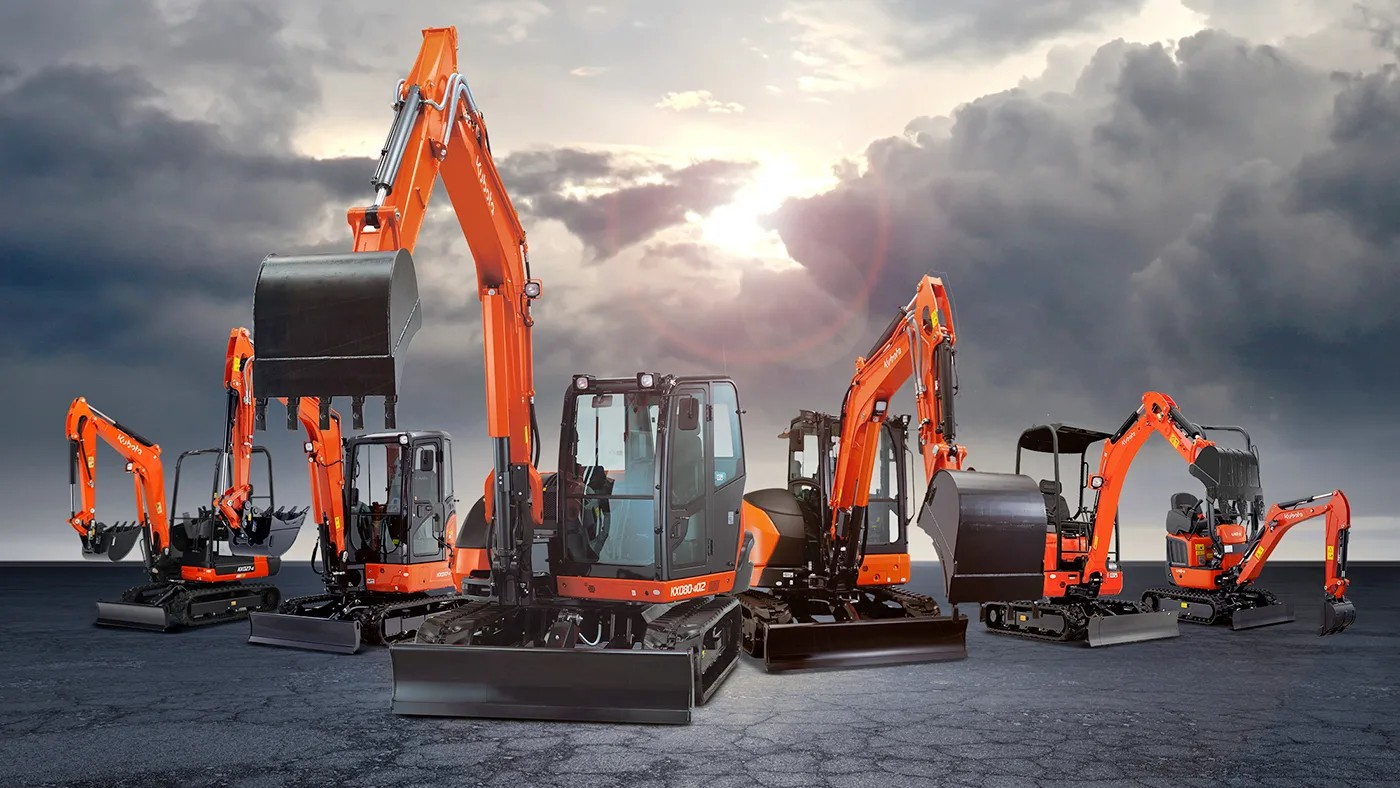 Kubota Excavator range