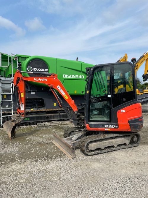 side of a 2021 Kubota KX027-4